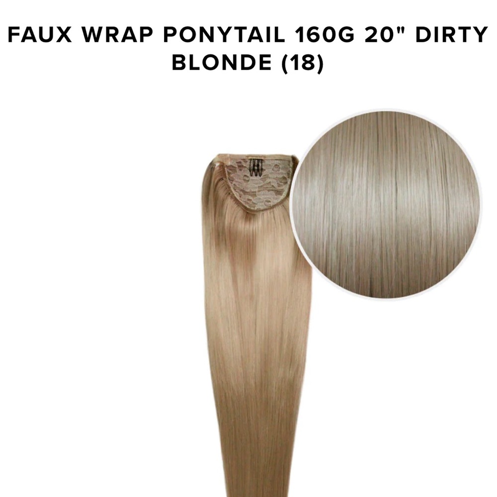 BELLAMI FAUX WRAP PONYTAIL 160G 20" DIRTY BLONDE